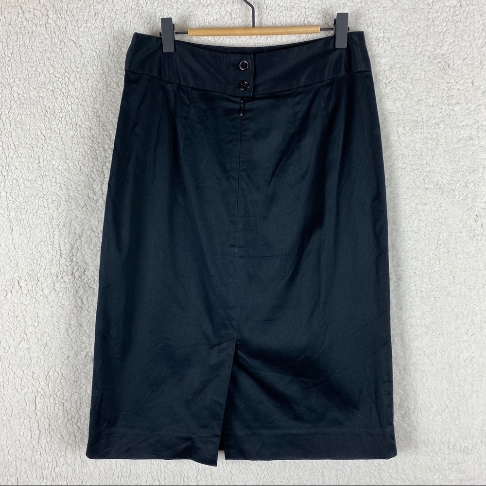 Banana Republic Black Midi Pencil Skirt Size 6 - Picture 4 of 8